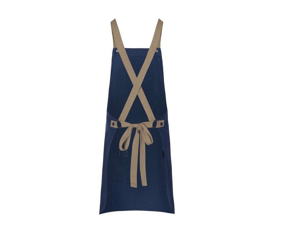 Bib Apron Urban-look With Cross Straps And Pocket