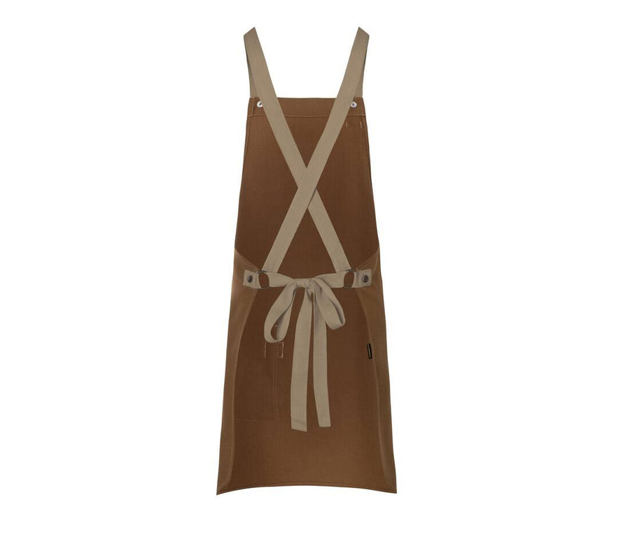 Bib Apron Urban-look With Cross Straps And Pocket