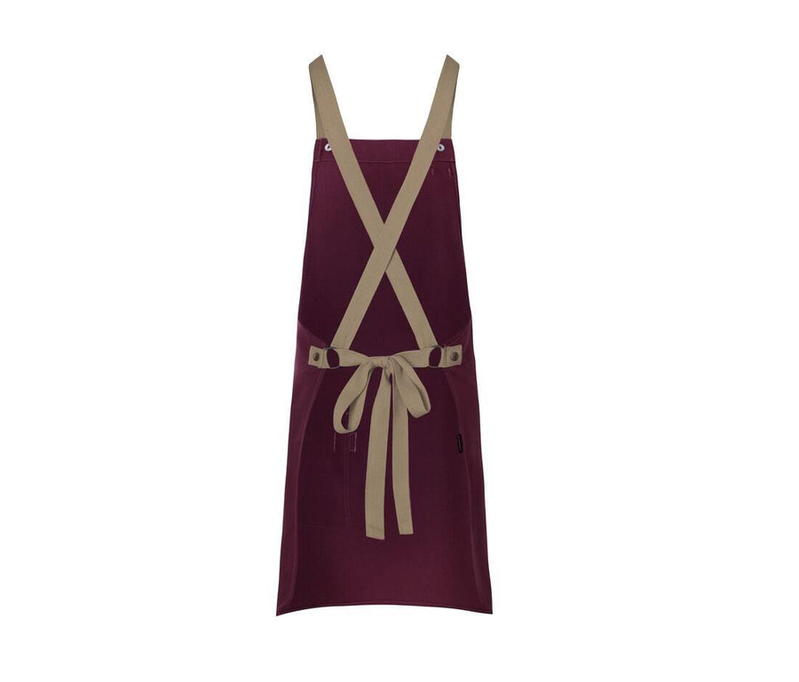 Bib Apron Urban-look With Cross Straps And Pocket