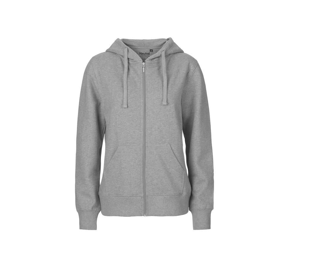 Neutral Ladies Hoodie With Zip