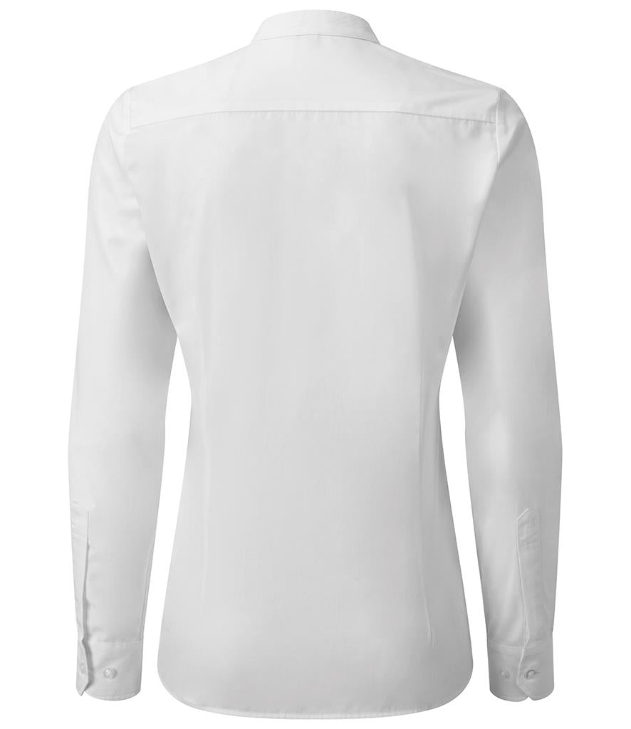 Premier Ladies Banded Collar Grandad Shirt