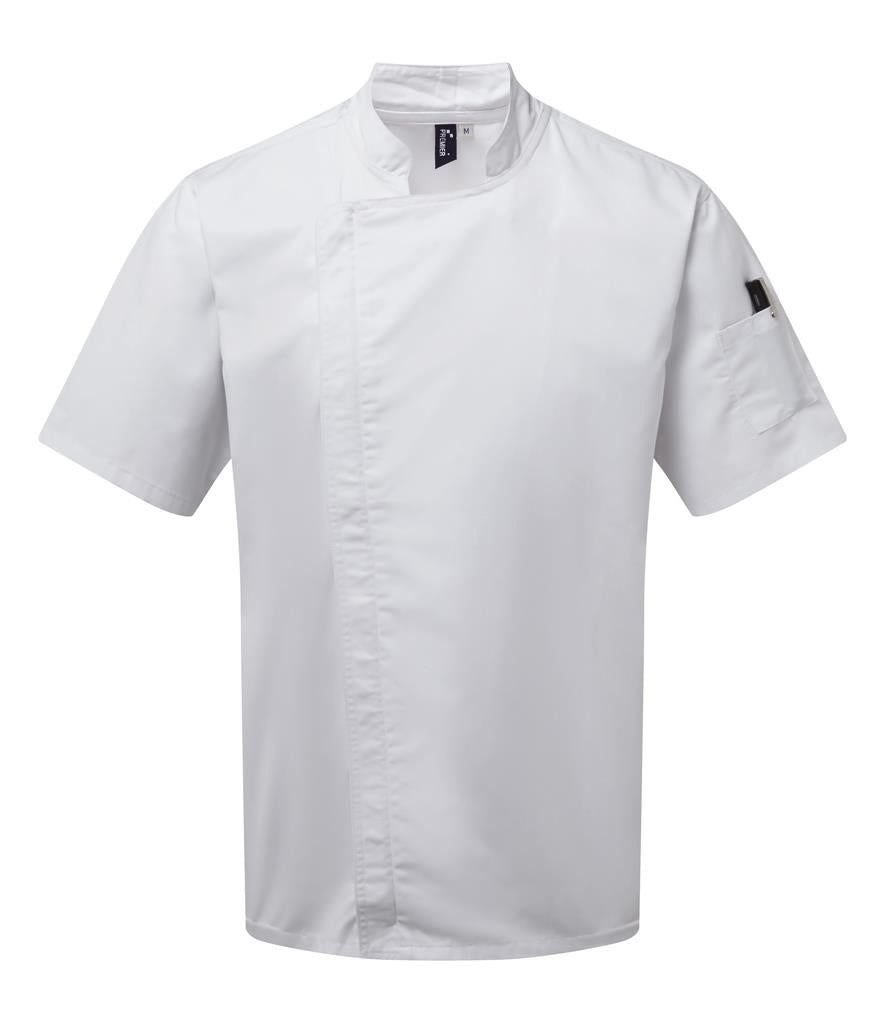 Short Sleeve Zipped Chef's Jacket