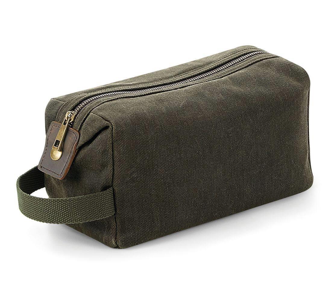Quadra Heritage Waxed Canvas Wash Bag