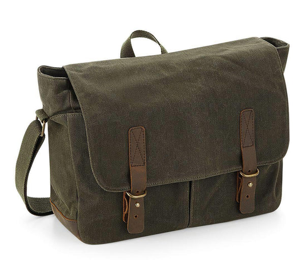 Quadra Heritage Waxed Canvas Messenger