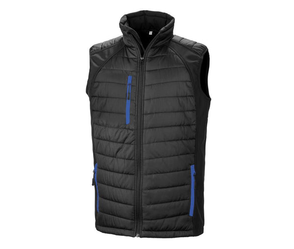 Result Black Compass Padded Softshell Gilet