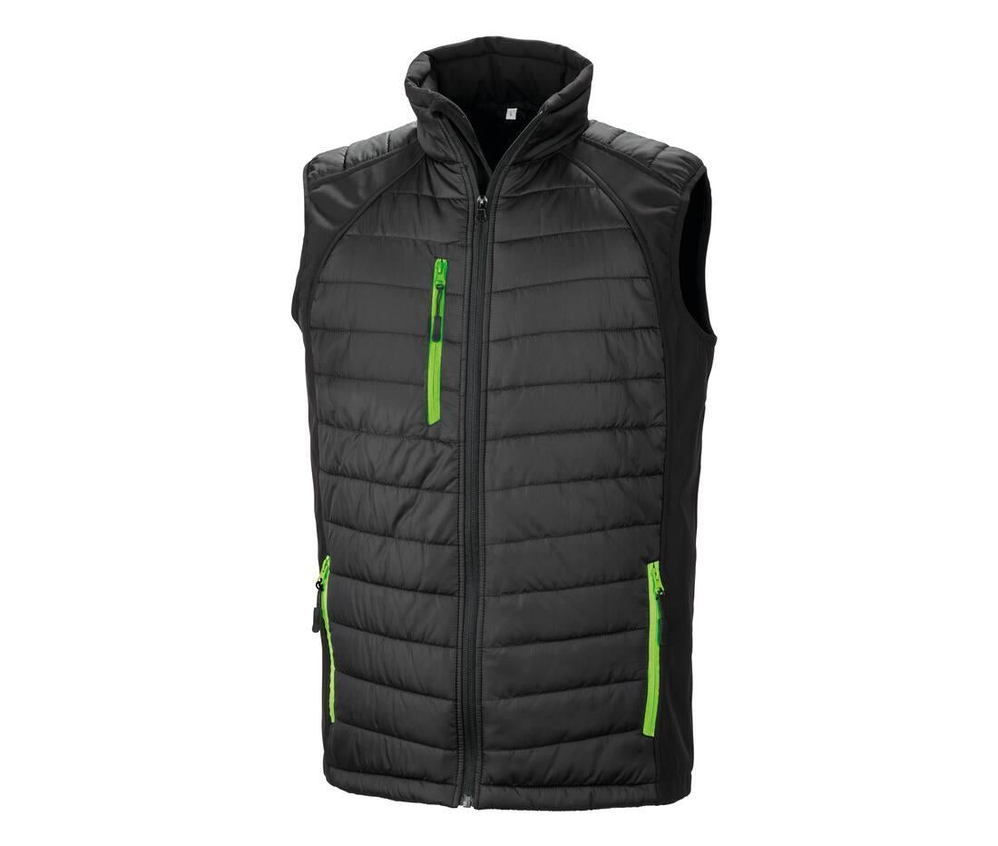 Result Black Compass Padded Softshell Gilet