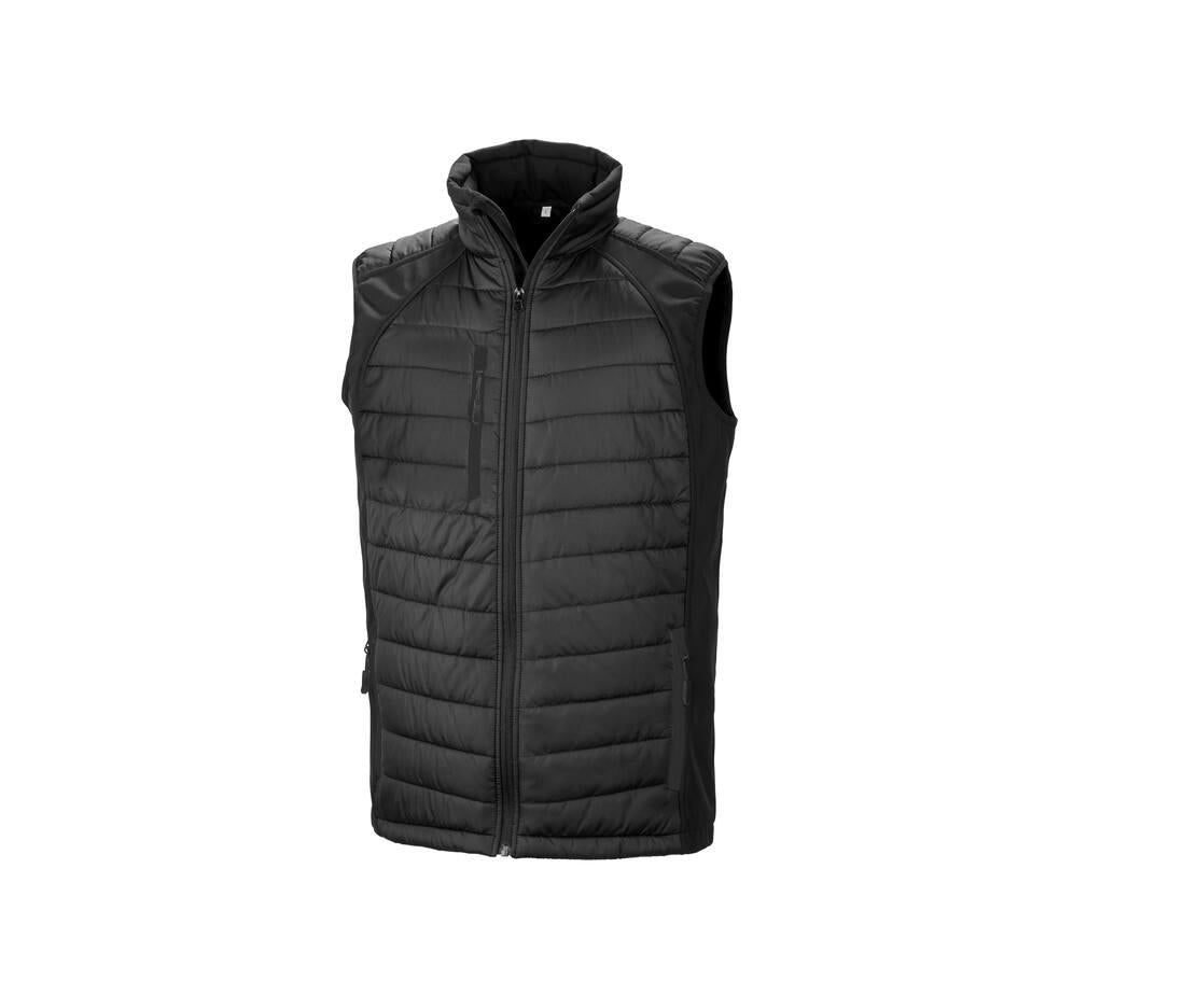 Result Black Compass Padded Softshell Gilet