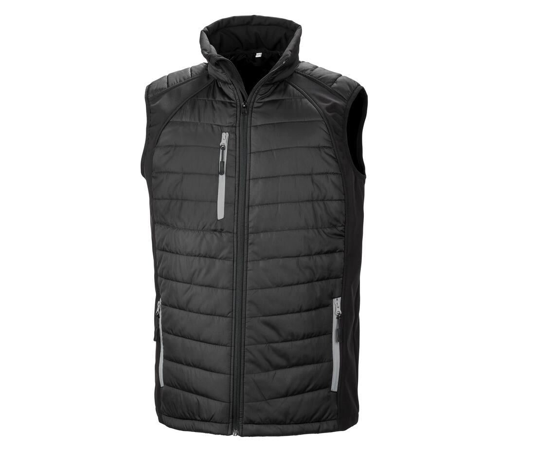Result Black Compass Padded Softshell Gilet