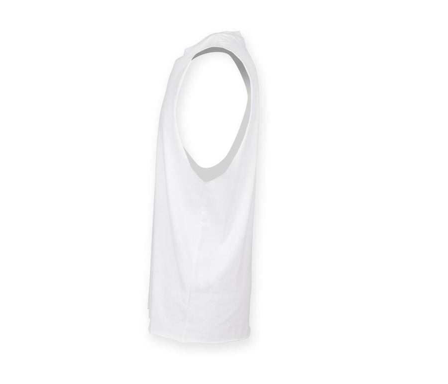 Men’s High Neck Slash Armhole Vest