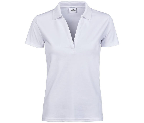 Tee Jays Womens Luxury Stretch V-neck Polo