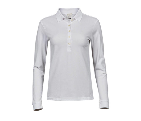 Tee Jays Ladies Luxury Stretch Long Sleeve Polo