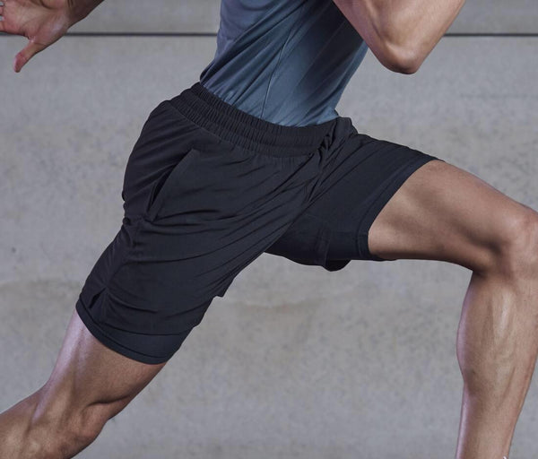 Tombo Men's Double Layer Sport Shorts