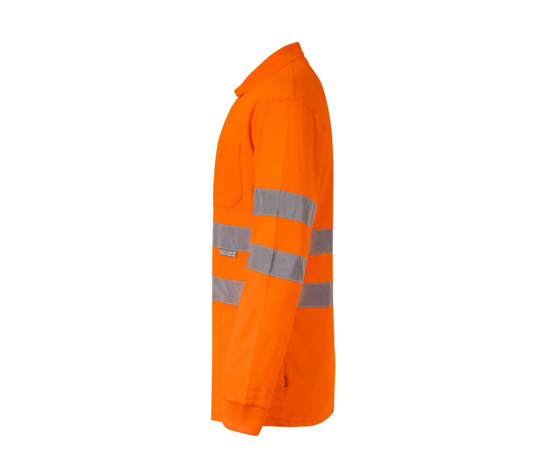 Velilla High Visibility Ls Cotton Polo Shirt