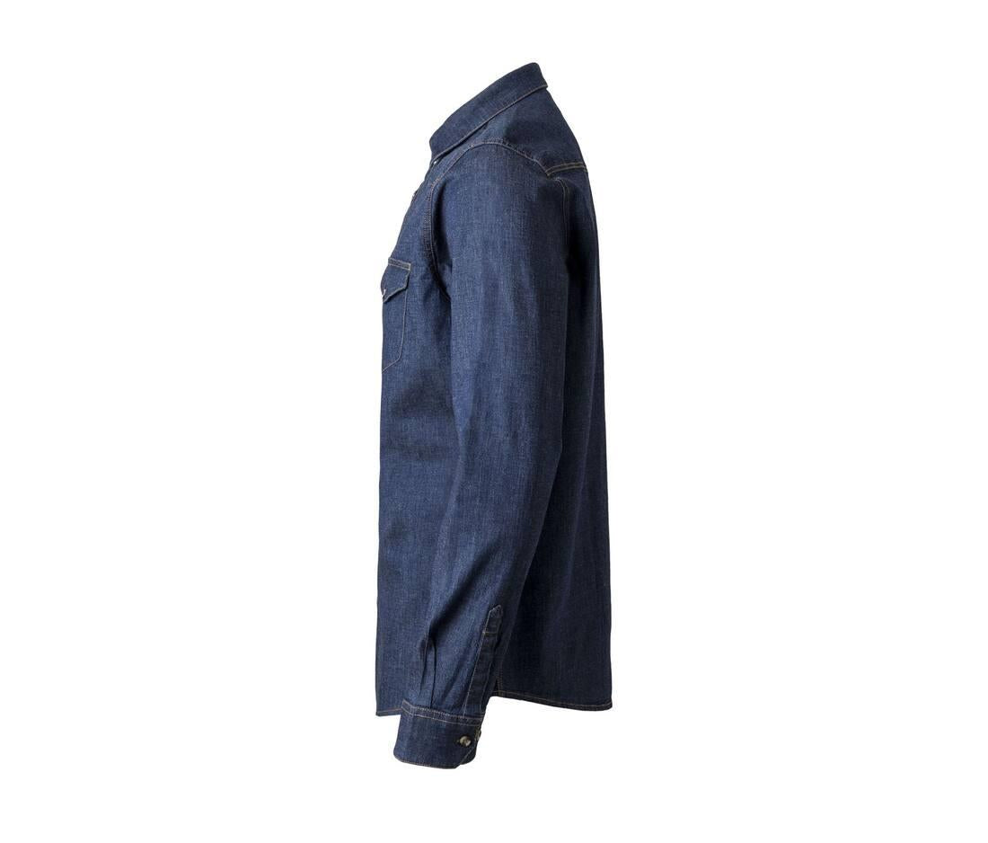 Velilla Men's Long-sleeve Stretch Denim Shirt