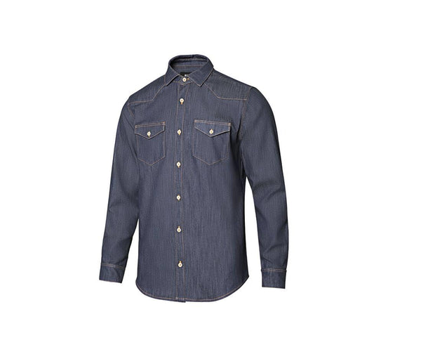 Velilla Men's Long-sleeve Stretch Denim Shirt