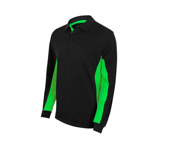 Velilla Two-tone Long-sleeve Polo Shirt