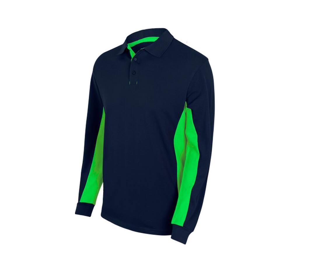 Velilla Two-tone Long-sleeve Polo Shirt