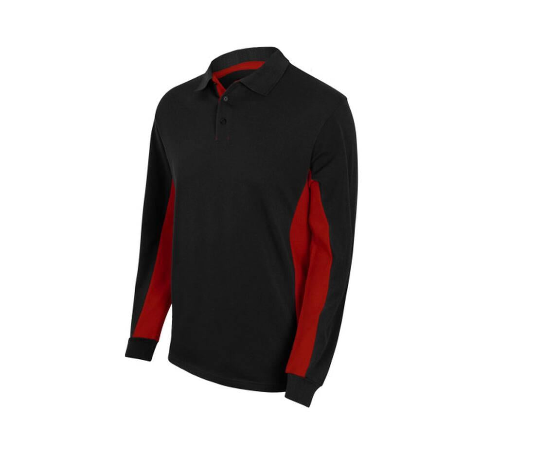 Velilla Two-tone Long-sleeve Polo Shirt