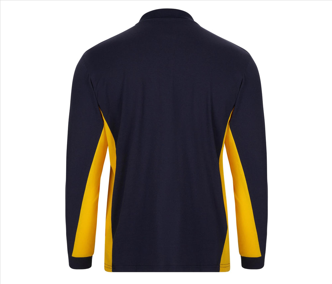 Velilla Two-tone Long-sleeve Polo Shirt