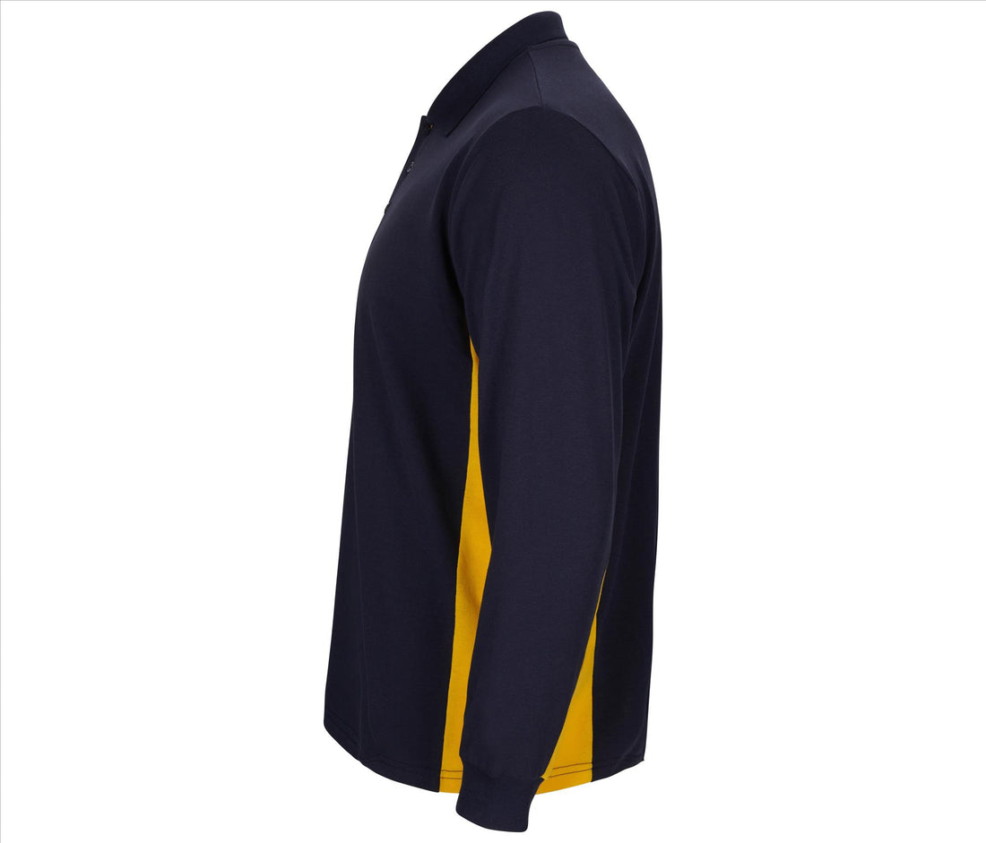 Velilla Two-tone Long-sleeve Polo Shirt