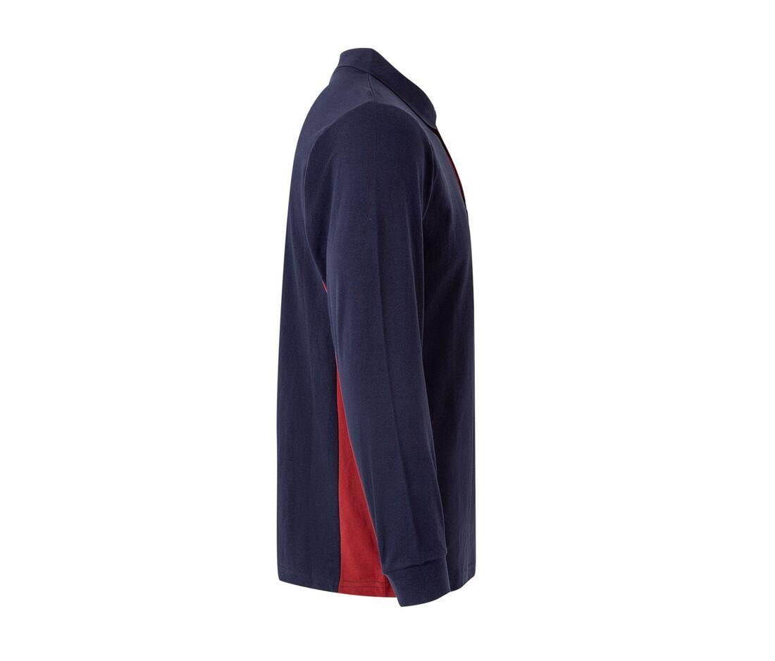 Velilla Two-tone Long-sleeve Polo Shirt