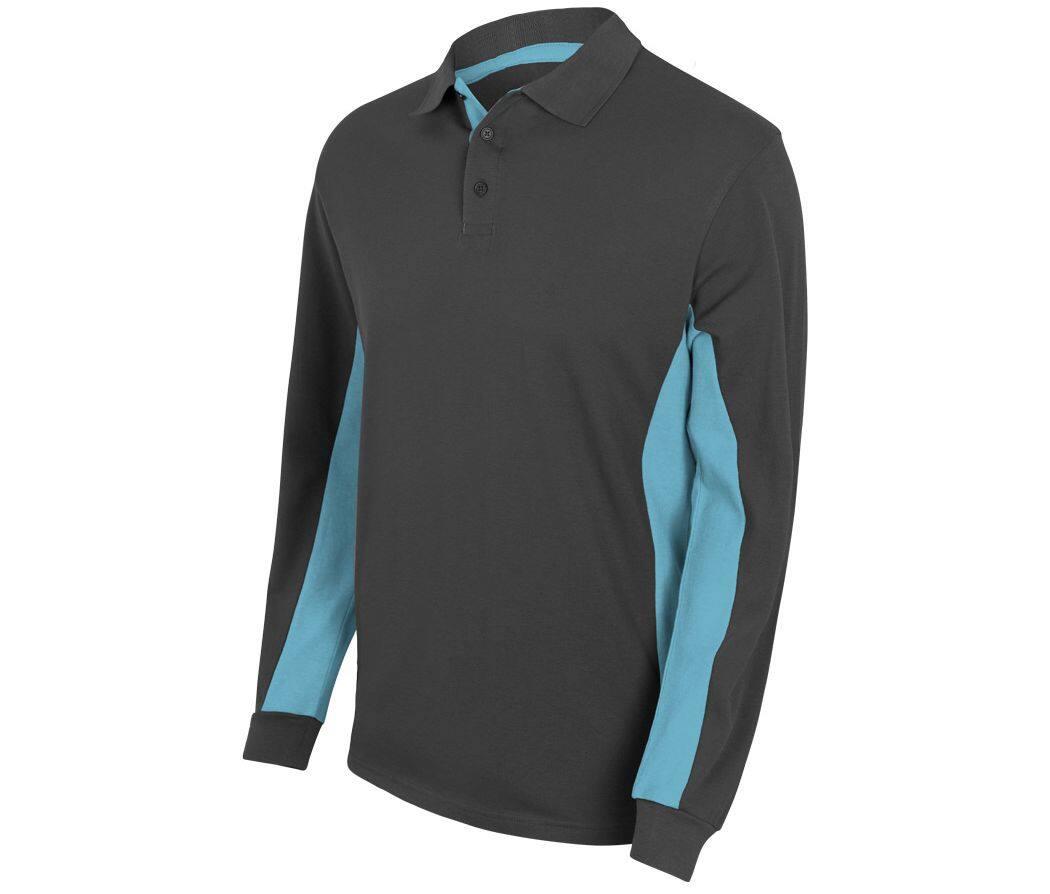 Velilla Two-tone Long-sleeve Polo Shirt