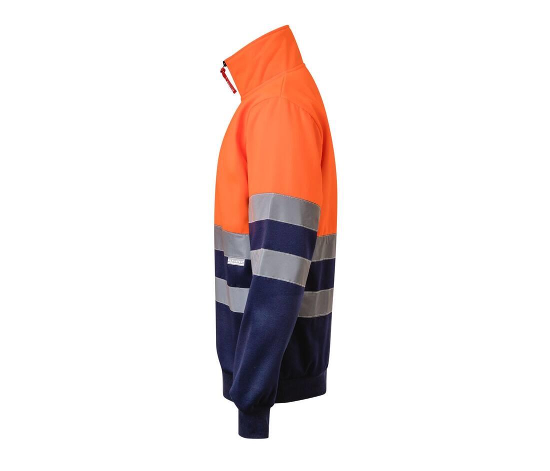 Velilla Two-tone High Visibility Zip Sweatshirt