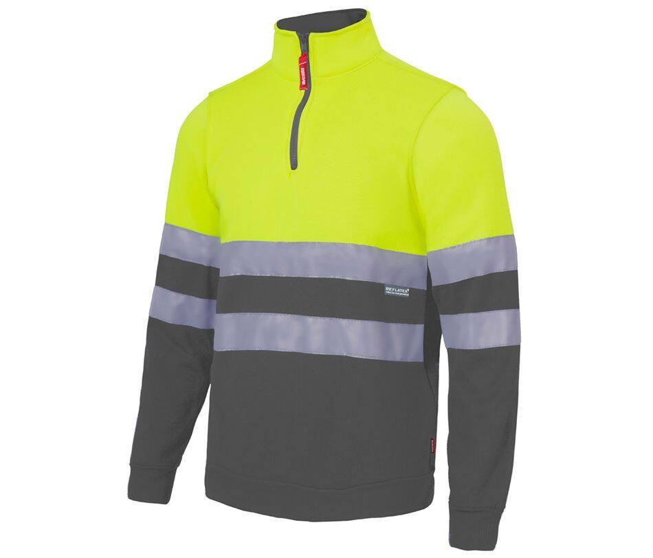Velilla Two-tone High Visibility Zip Sweatshirt
