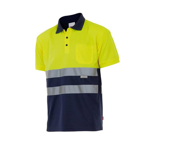Velilla Two-tone High Visibility Short Sleeve Polo Shirt