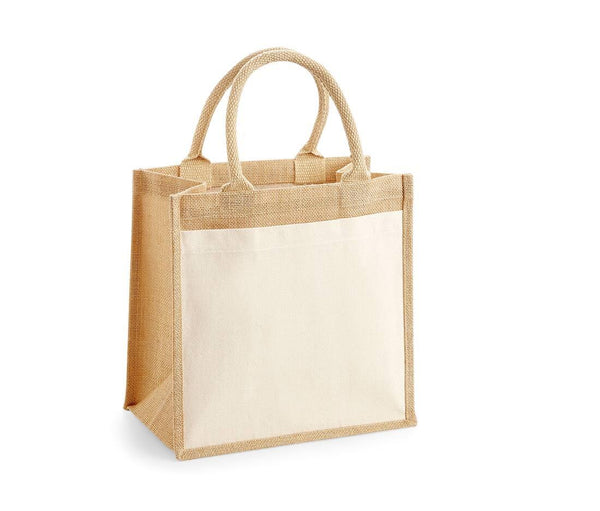 Westford Mill Cotton Pucket Jute Midi Tote