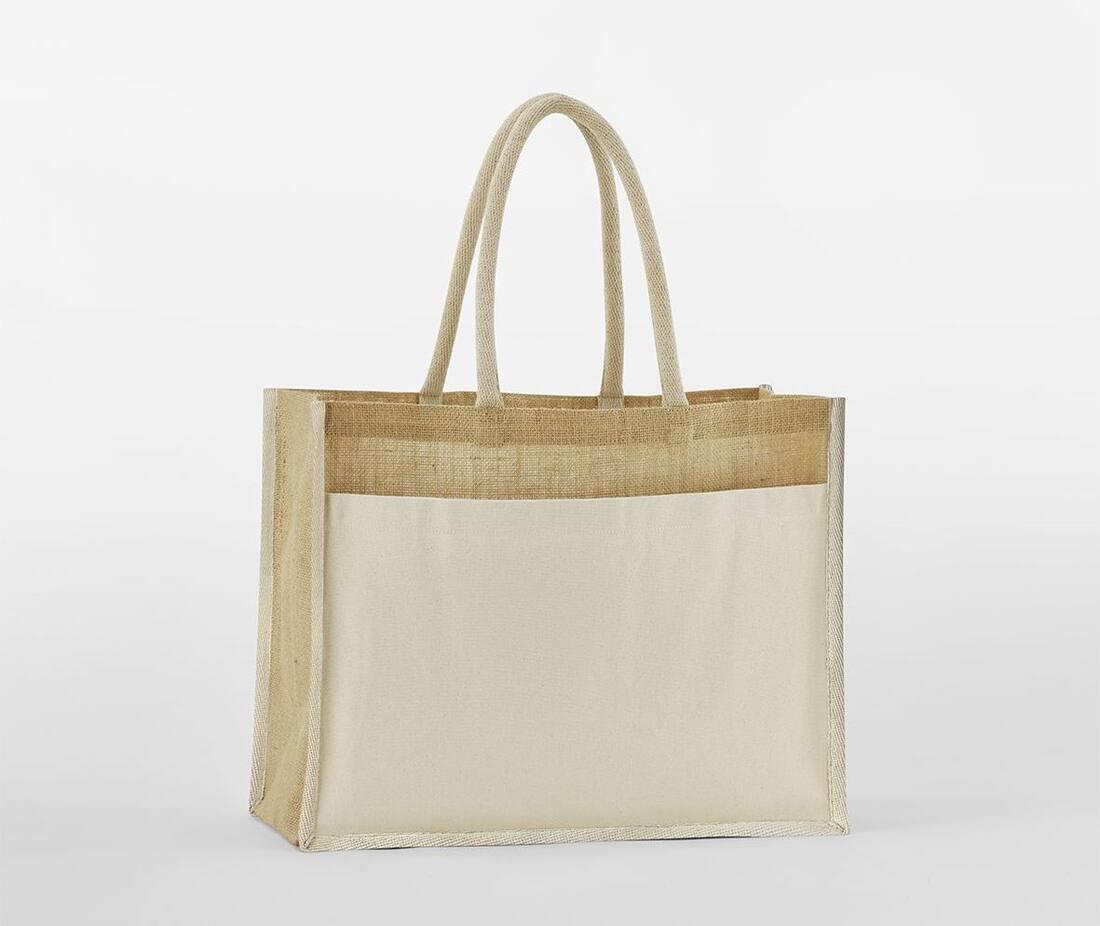 Westford Mill Cotton Pocket Natural Starched Jute Shopper