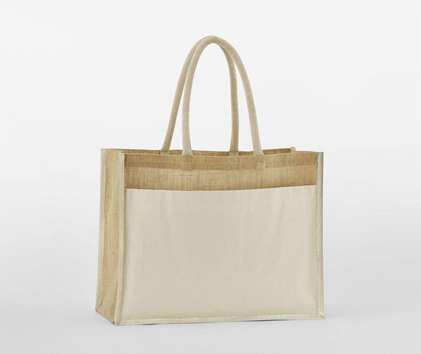 Westford Mill Cotton Pocket Natural Starched Jute Shopper