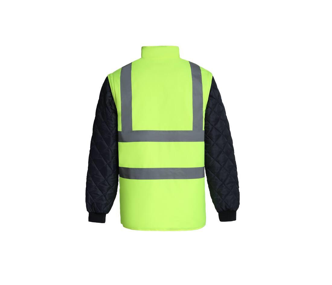 Yoko Hi-vis Quilted Jacket With Detachable Sleeves
