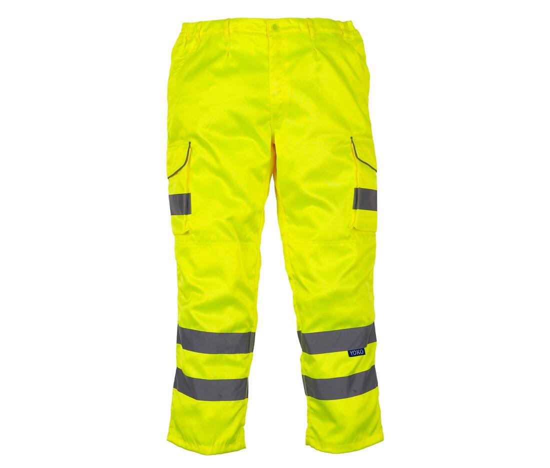 Yoko Hi-vis Polycotton Cargo Trousers With Knee Pad Pockets