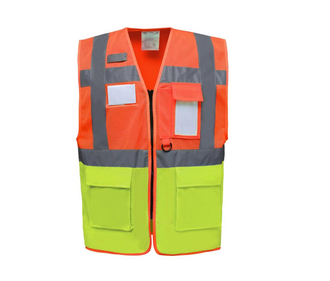 Yoko Hi-vis Top Cool Recycled Open Mesh Executive Waistcoat