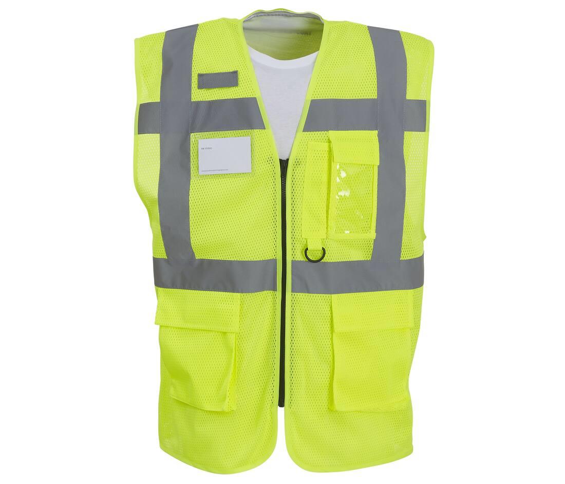Yoko Hi-vis Top Cool Recycled Open Mesh Executive Waistcoat