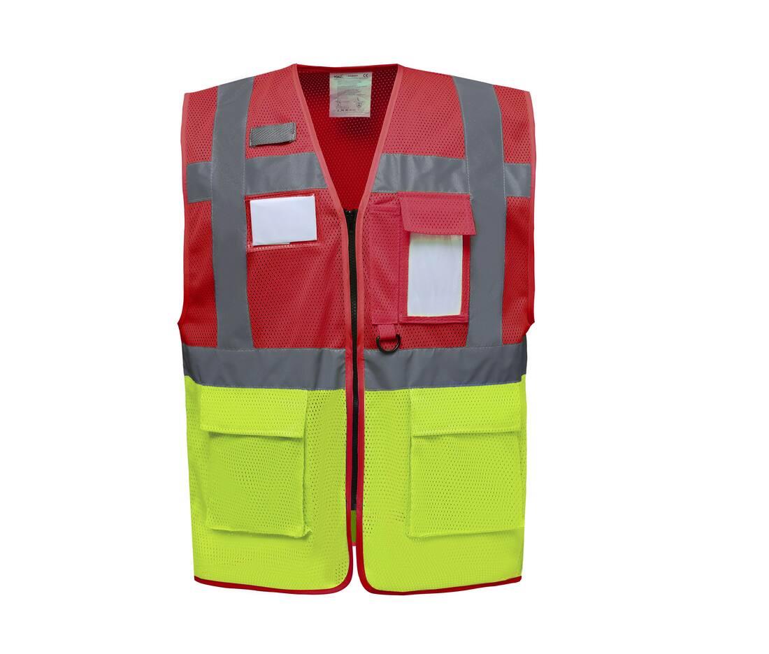 Yoko Hi-vis Top Cool Recycled Open Mesh Executive Waistcoat