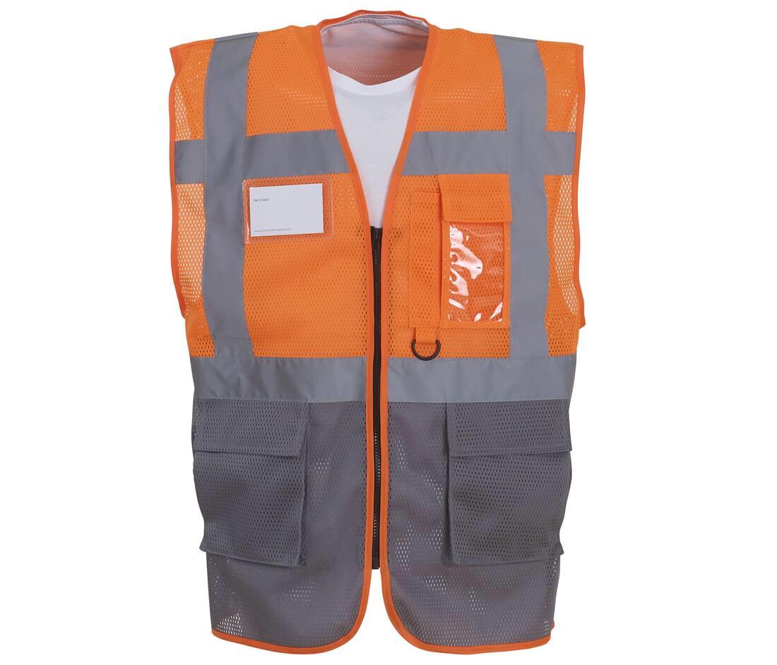 Yoko Hi-vis Top Cool Recycled Open Mesh Executive Waistcoat