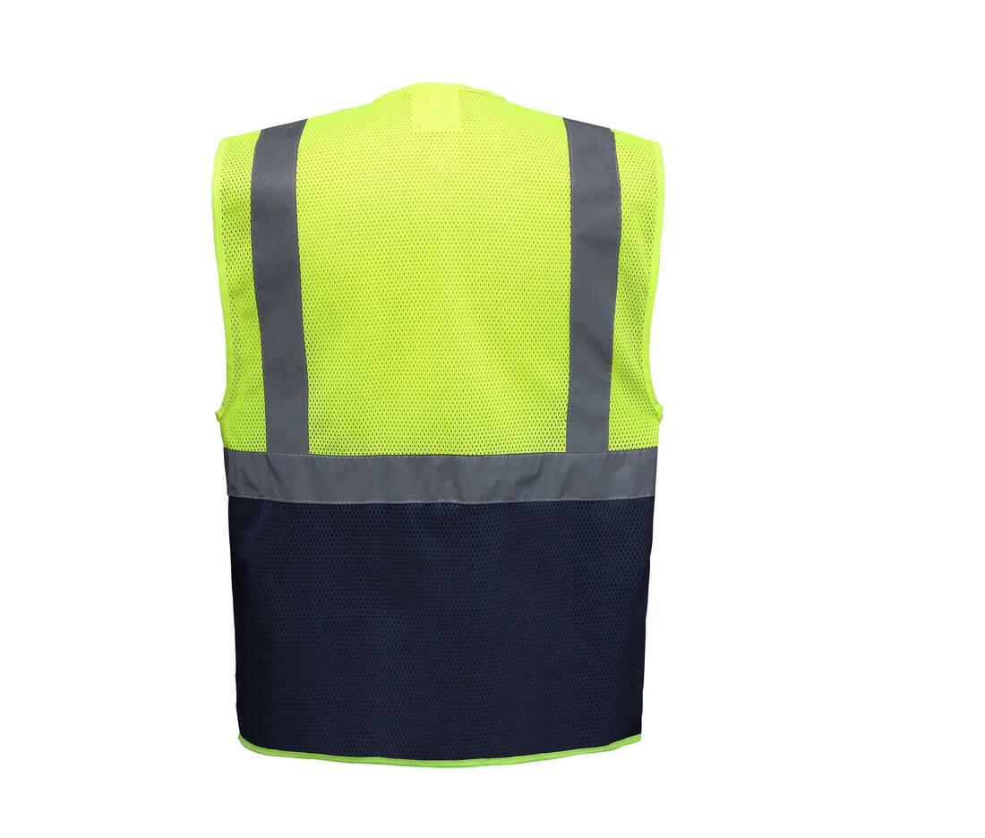 Yoko Hi-vis Top Cool Recycled Open Mesh Executive Waistcoat