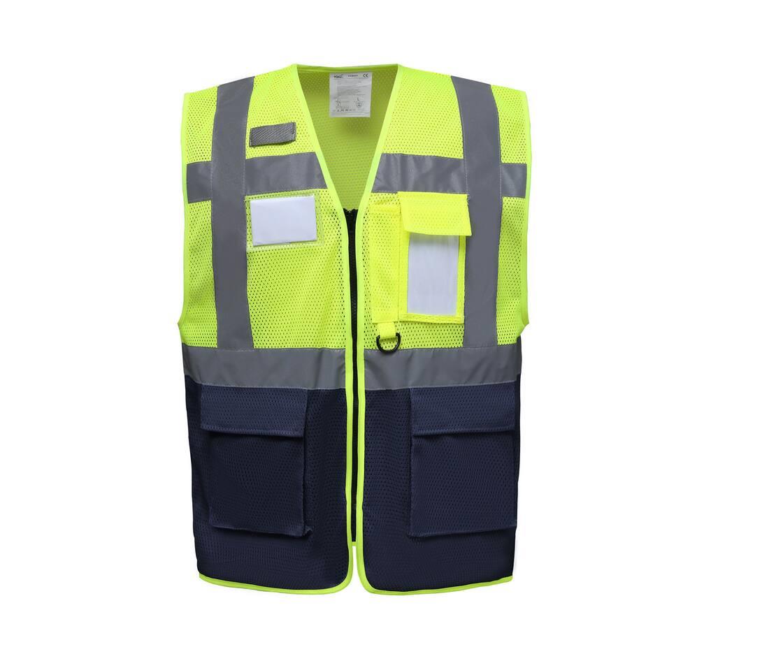 Yoko Hi-vis Top Cool Recycled Open Mesh Executive Waistcoat