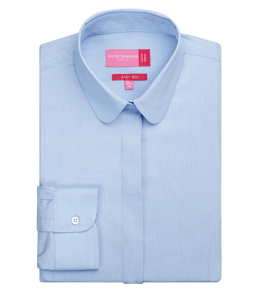 Ladies Trevi Long Sleeve Poplin Shirt