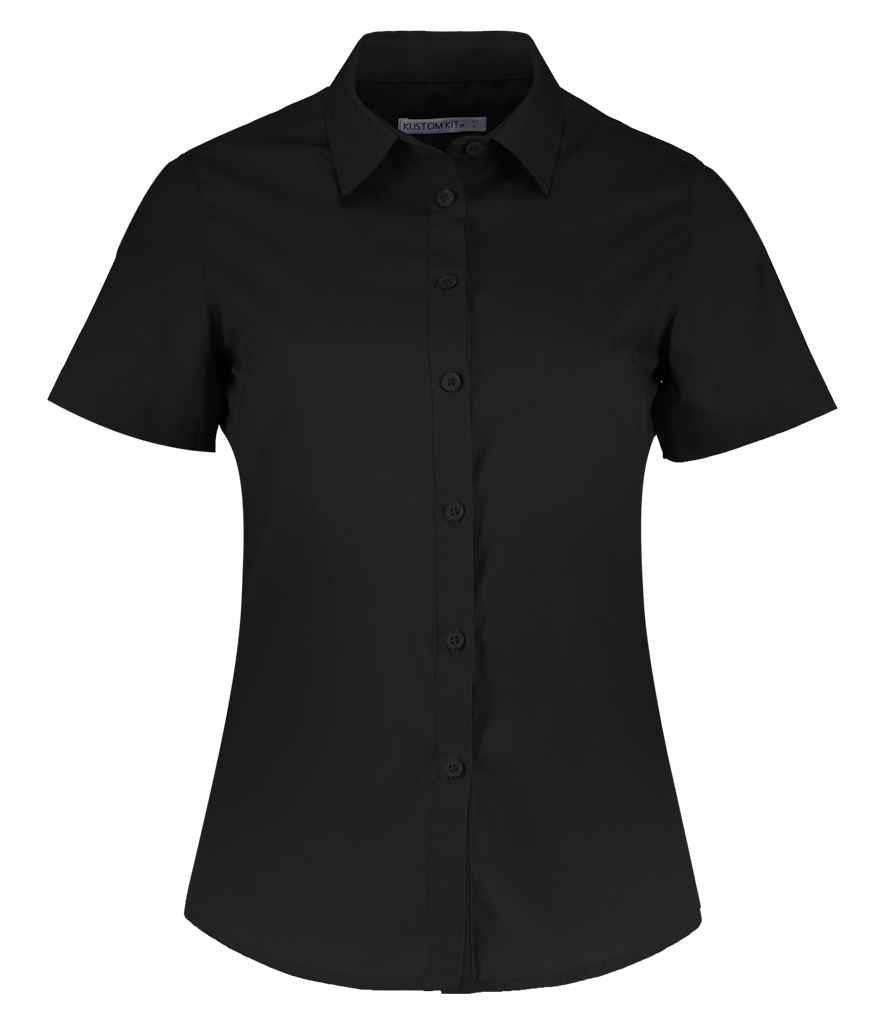 Ladies Short Sleeve Tailored Poplin Shirt