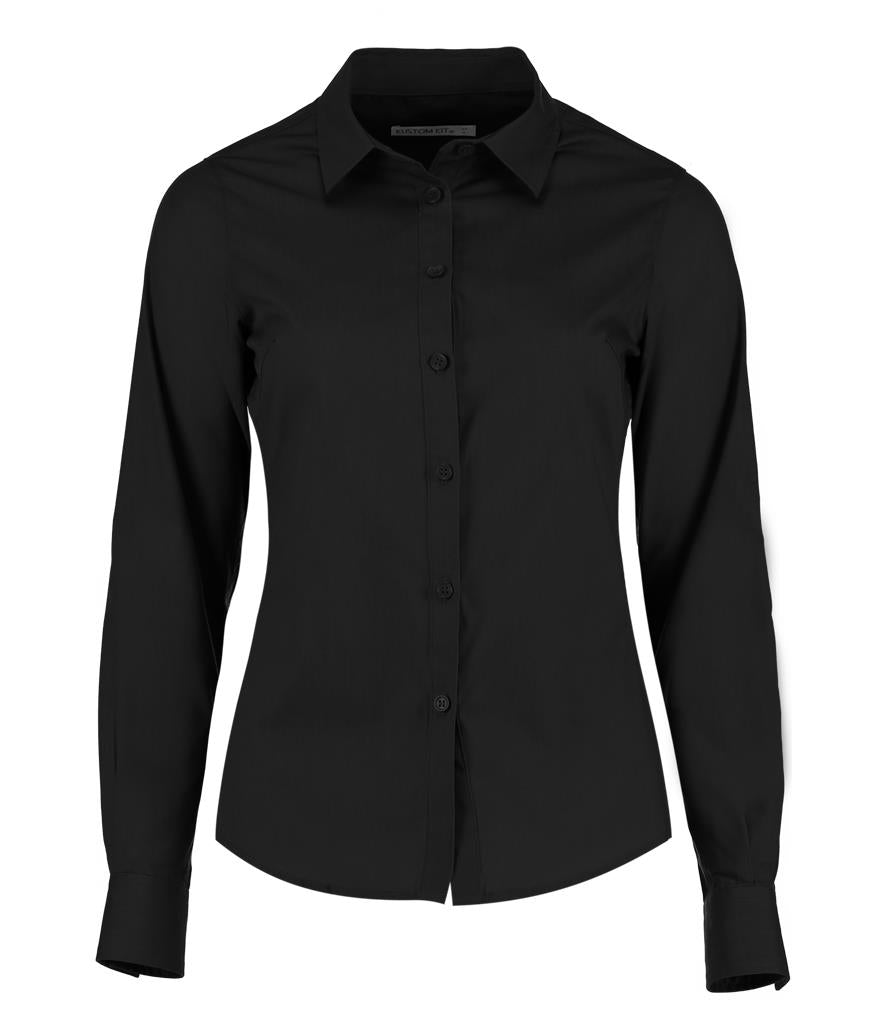 Ladies Long Sleeve Tailored Poplin Shirt