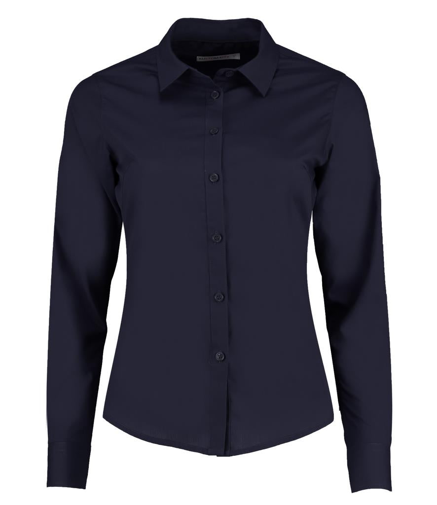 Ladies Long Sleeve Tailored Poplin Shirt