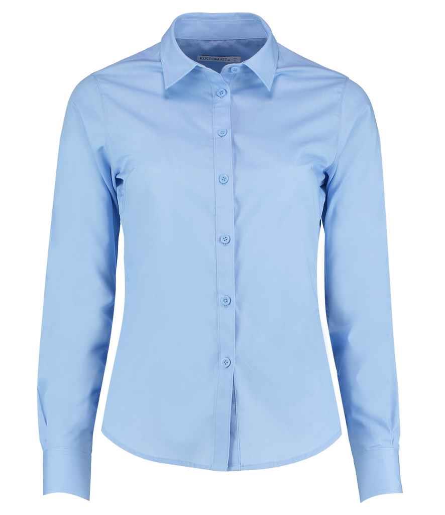 Ladies Long Sleeve Tailored Poplin Shirt