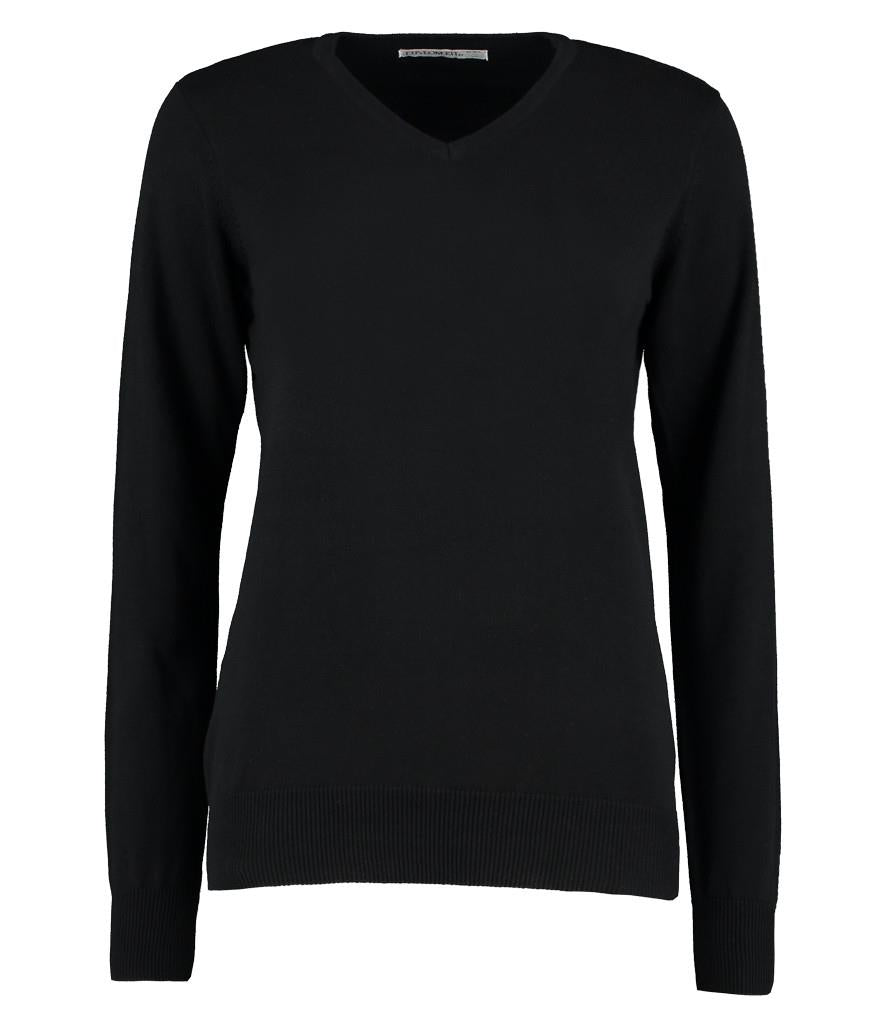 Ladies Arundel Cotton Acrylic V Neck Sweater
