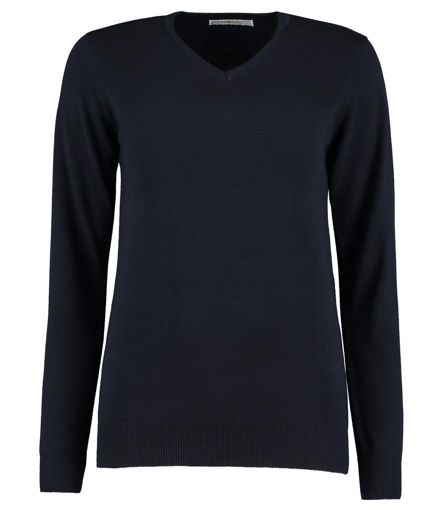 Ladies Arundel Cotton Acrylic V Neck Sweater