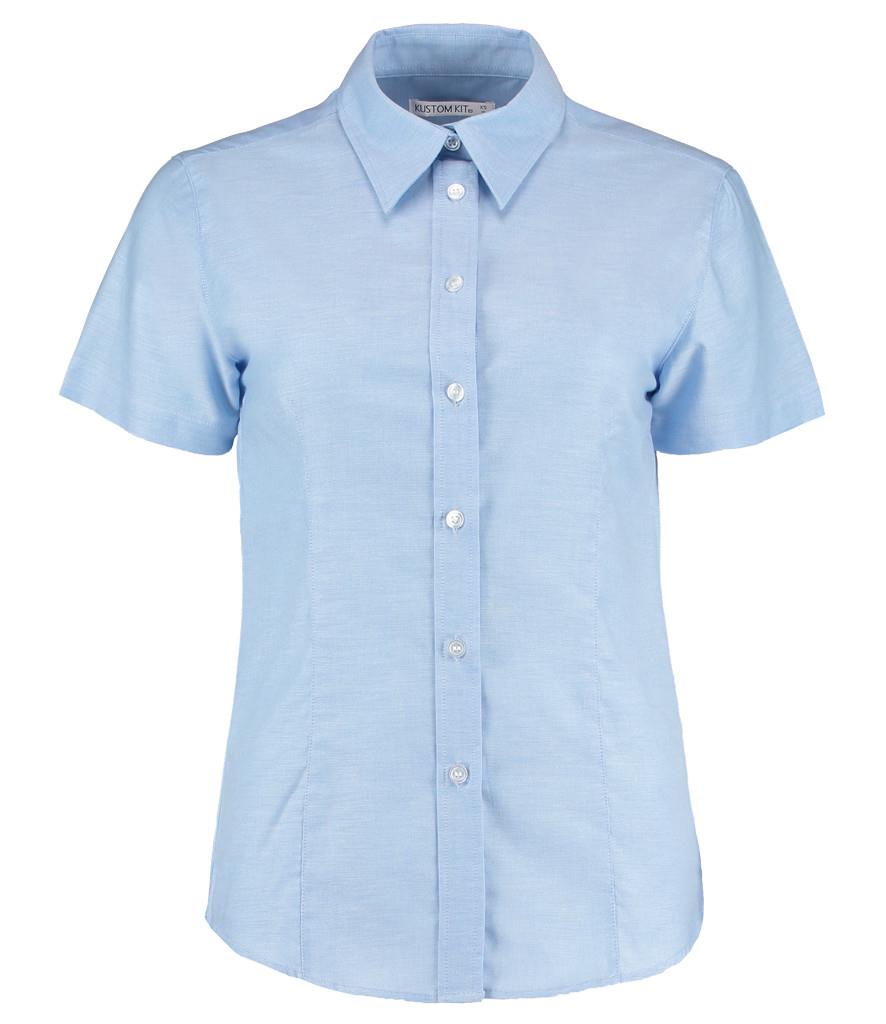 Ladies Short Sleeve Tailored Workwear Oxford Shirt