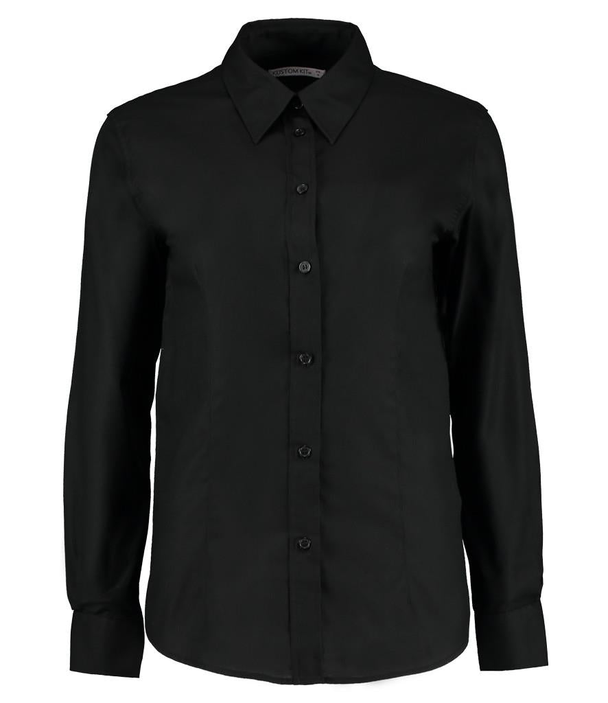 Ladies Long Sleeve Tailored Workwear Oxford Shirt