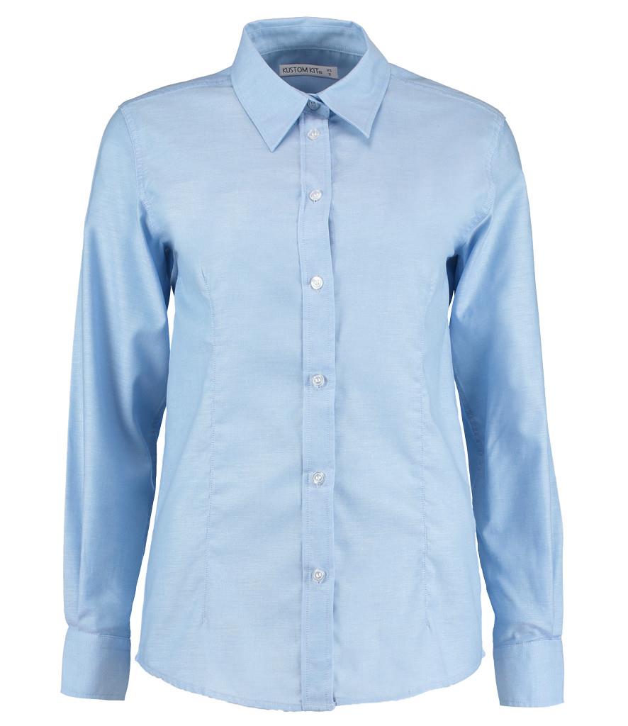 Ladies Long Sleeve Tailored Workwear Oxford Shirt